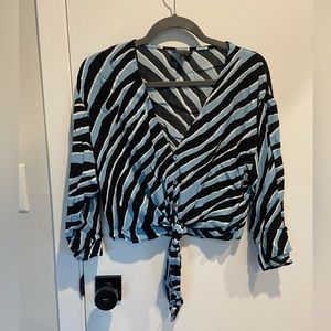 Topshop crop top blouse